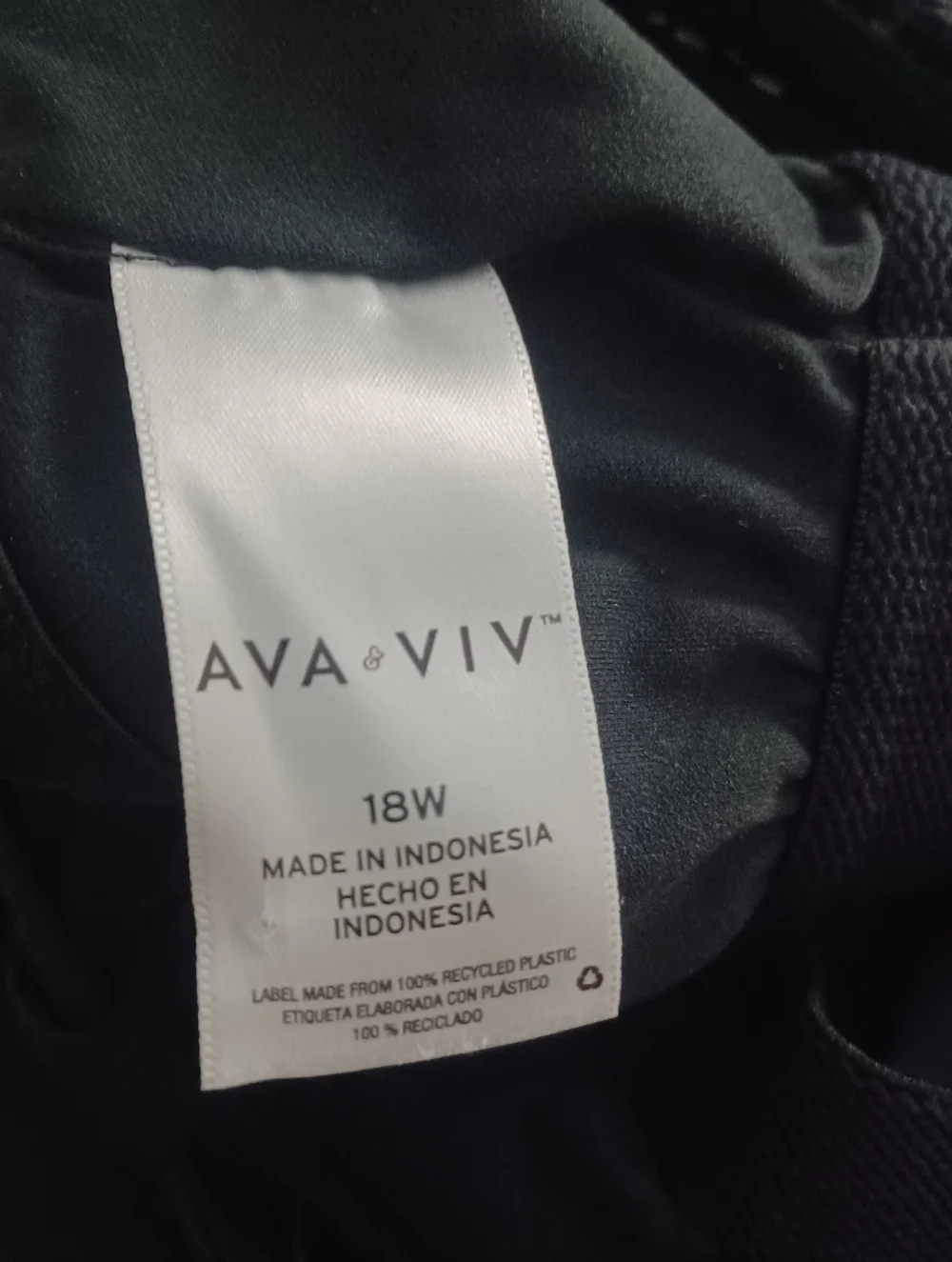 Ava & Viv Tankini Swimsuit Top Sz 18W